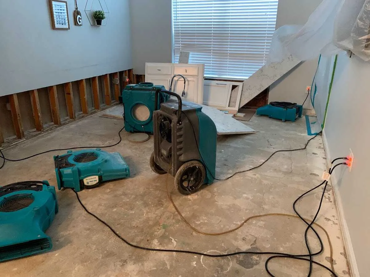 Dehumidifier in flood-cut room for Water Extraction & Removal in Avondale
